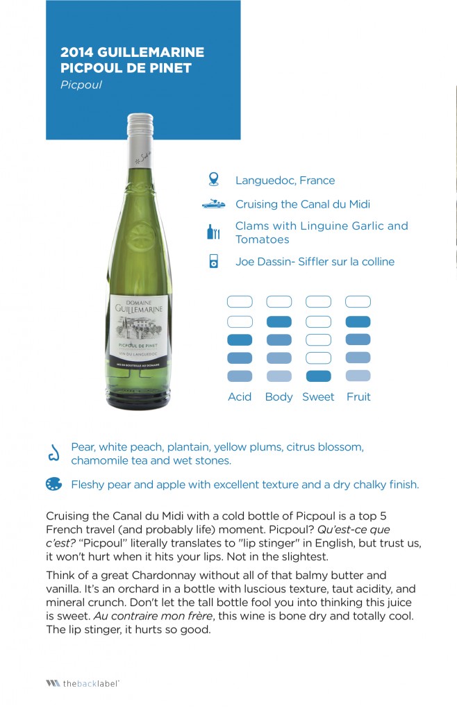2014 Guillemarine Picpoul de Pinet