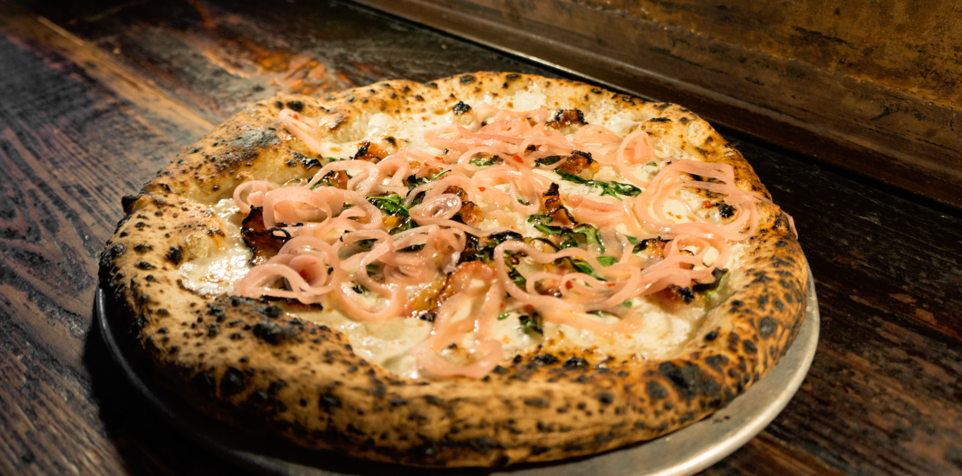 Paulie Gee's "Red, White & Greenberg" Pizza