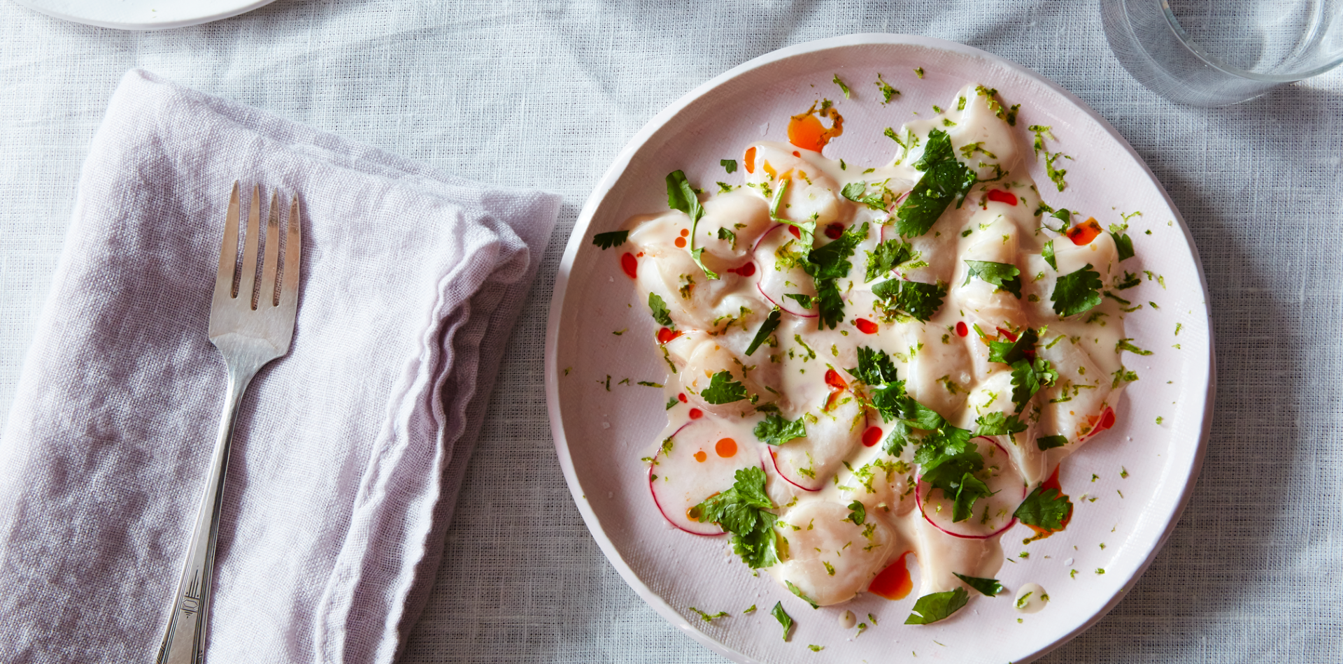 Scallop Crudo with Coconut Milk and Lime