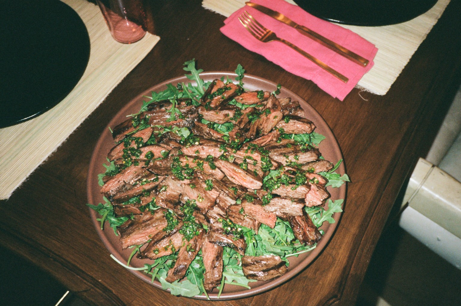 PanSeared Steak with Chimichurri thebacklabel